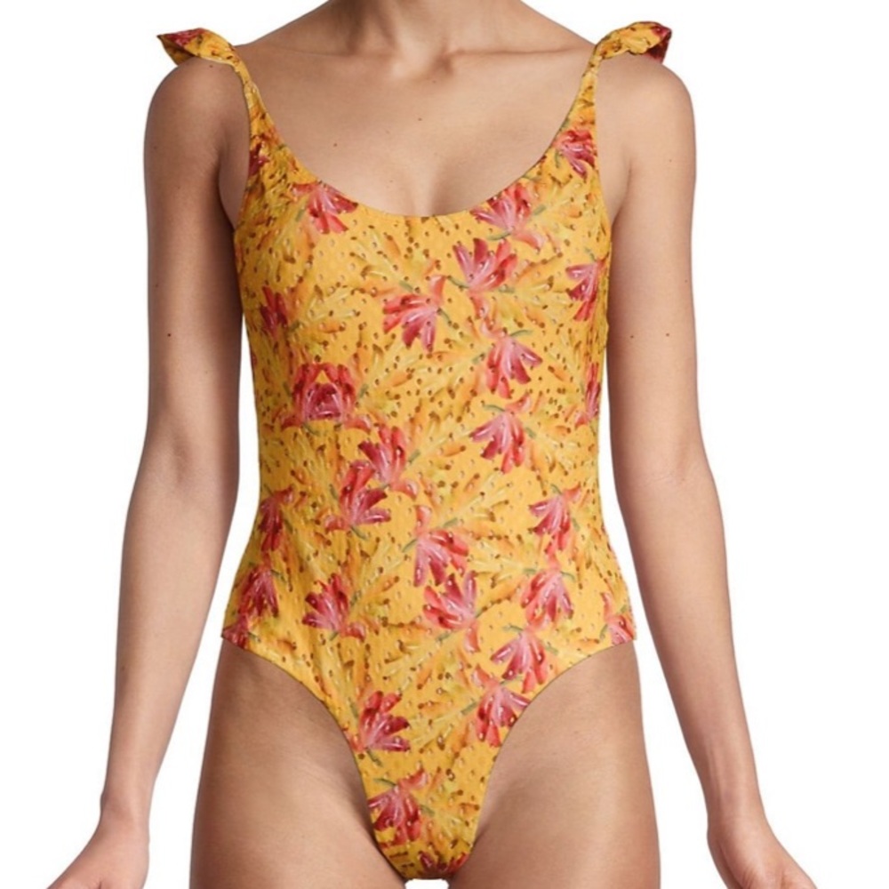 Banana Sunshine Frilled One-Piece Swimsuit